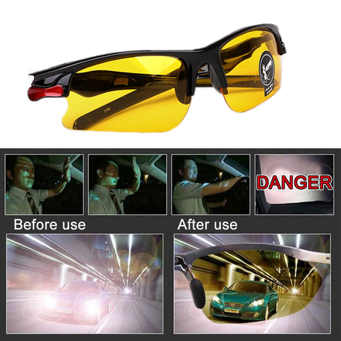 Gran oferta de día y noche de coche de visión del conductor gafas Anti-visión nocturna reflejo conductor gafas de conducir de noche la luz gafas ► Foto 1/6