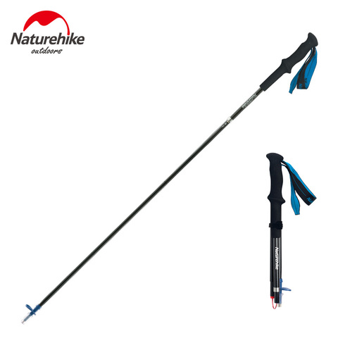 Naturehike-Bastones de Trekking ajustables y plegables, ultraligeros, 4 secciones, fibra de carbono, para caminar, senderismo, NH18D020-Z ► Foto 1/6