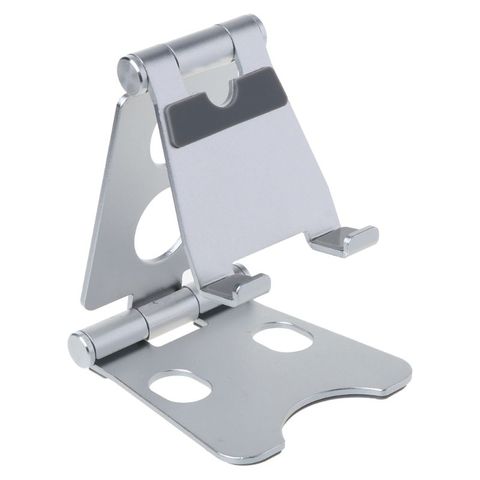 Aleación de aluminio doble plegable escritorio rotatorio tableta soporte de teléfono móvil soporte de montaje para iPhone para iPad para Samsung Xiao ► Foto 1/6