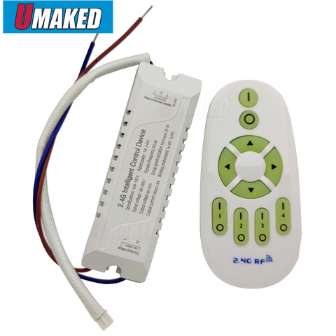 Fuente de alimentación de atenuación continua 18-65W 95-265V controlador de atenuación de control remoto 2,4G para unidad de color dual de iluminación de techo LED ► Foto 1/6