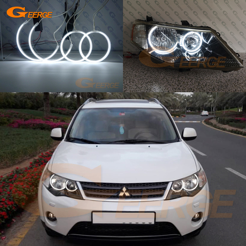 Para Mitsubishi Outlander 2007, 2008 DE 2009 lámparas halógenas excelente ultrabrillante iluminación CCFL Ángel ojos kit de anillo de Halo ► Foto 1/6