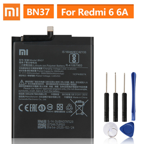 Batería de repuesto Original para Xiaomi Mi Redmi6, Redmi 6, 6A, BN37, 3000mAh ► Foto 1/6