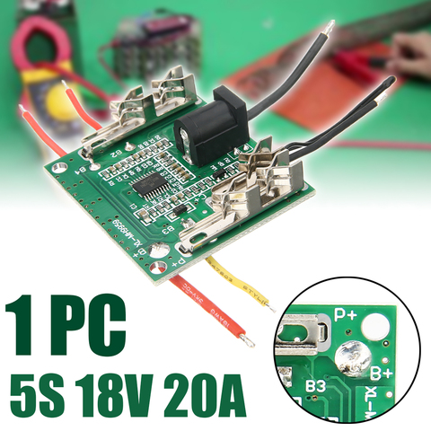 1 pc 5S 18 V 20A Paquete de batería Li-Ion Protector Board PCM PCB tablero de protección de la batería de litio de energía eléctrica herramientas ► Foto 1/6