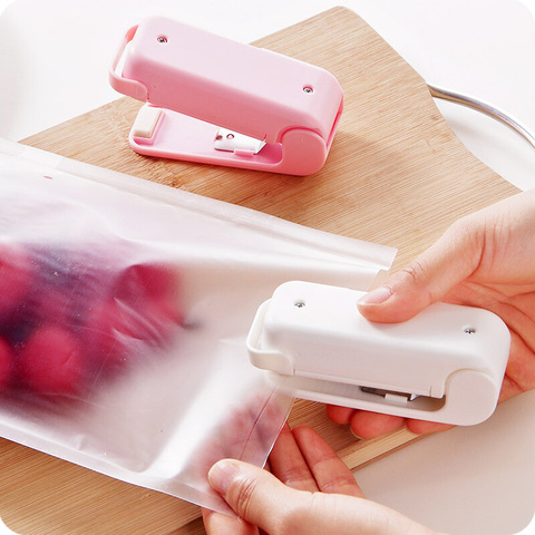 Sellador al calor portátil, bolsa de almacenamiento de paquetes de plástico, Mini máquina de sellado, pegatina práctica y sellos para aperitivos de alimentos, accesorios de cocina ► Foto 1/6