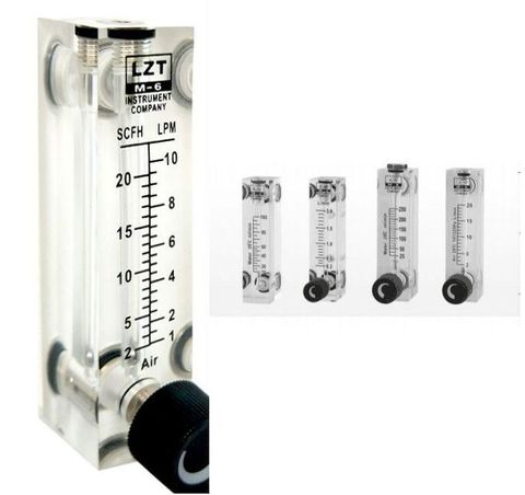 Caudalímetro de Gas PMMA, caudalímetro de aire de 1/4 pulgadas BSP, rotámetro hembra tipo Panel cuadrado, LZT-6T 0,1-1LPM 10-100LPM 1-10LPM 2-20LPM 0,5-5LPM ► Foto 1/5