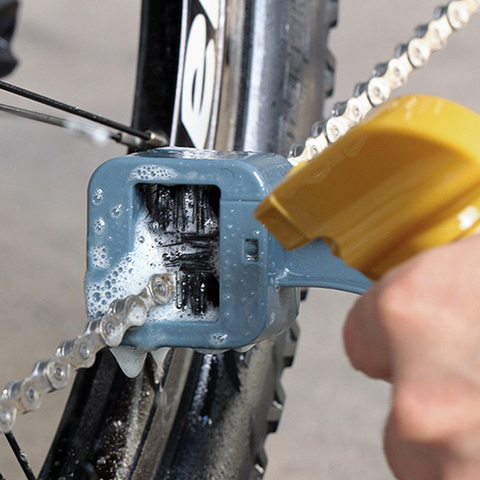 Limpiador de cadena de bicicleta de plástico, cepillo para limpiar Cadena, cepillo para suciedad de engranajes, limpiador de bicicleta de montaña ► Foto 1/6