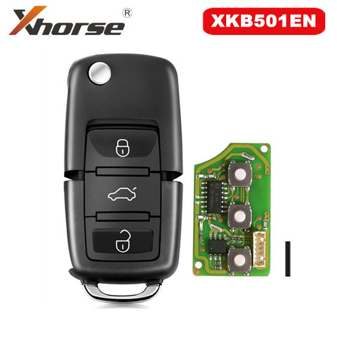 Xhorse-llave remota de alambre XKB501EN para Volkswagen B5, mando a distancia con 3 botones, 1 unidad ► Foto 1/5