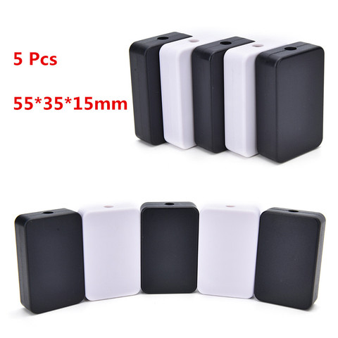 5 unids/lote negro blanco DIY carcasa funda de instrumento electrónica de plástico caja eléctrica para proyectos suministros 2 colores 55*35*15mm ► Foto 1/6