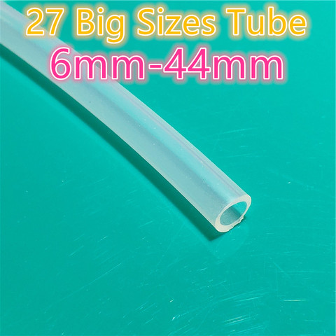 Tubo de manguera de goma de silicona transparente de grado alimenticio, tubería de agua y Gas, 1 metro, 27 tamaños, 6mm a 44mm ► Foto 1/2