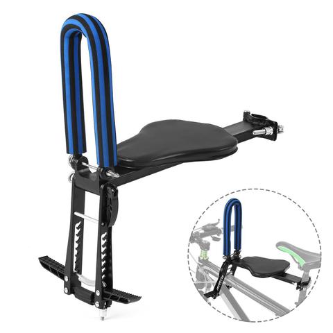 Asiento de bicicleta plegable ligero para niños, asiento de bicicleta portátil, de montaje frontal, de seguridad ► Foto 1/6