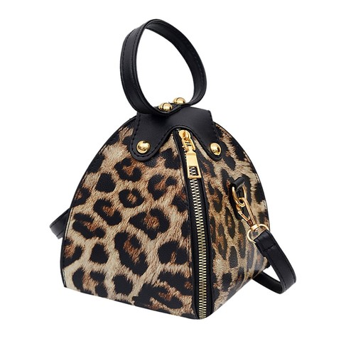 Bolso de mano con estampado de leopardo para mujer, bandolera pequeña de bolso cruzado de cuero PU para chicas, bolso de hombro femenino, bolso de mano de piel de serpiente ► Foto 1/6