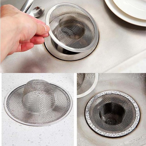 1pc cocina colador del fregadero de acero inoxidable agujero de drenaje de malla de filtro de la trampa de ducha bañera tapón de residuos de drenaje para la cocina ► Foto 1/6