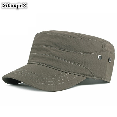 XdanqinX-Gorra plana Simple para hombre, sombreros militares de la Marina, marca de moda, tamaño ajustable, gorra deportiva, Snapback, 2022 ► Foto 1/6