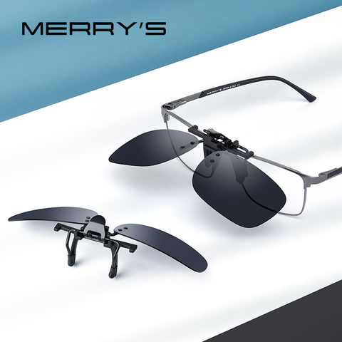 MERRYS-Montura de gafas polarizadas con Clip, lentes de conducir y pescar, UV400, Clip de visión nocturna, día, P0088 ► Foto 1/6