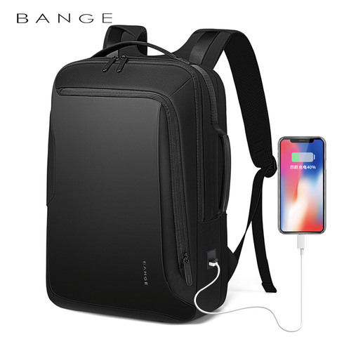 Bange-mochila para ordenador portátil de 15,6 pulgadas para hombre, morral funcional repelente al agua con puerto de carga USB, mochilas de viaje para hombre ► Foto 1/6