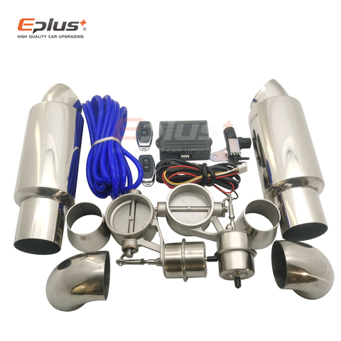 EPLUS-Juego de válvulas de Control de tubo de escape de coche, dispositivo controlador de vacío, Kit remoto, interruptor Universal 51 63 76MM ► Foto 1/6