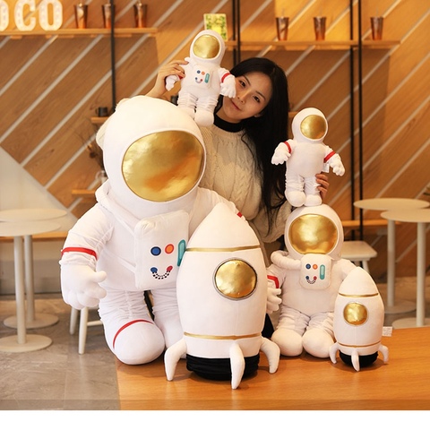 Simulación serie espacial juguetes de peluche astronauta hombre del espacio cohete nave espacial de peluche de felpa muñeca sofá almohada niños regalos de cumpleaños ► Foto 1/6