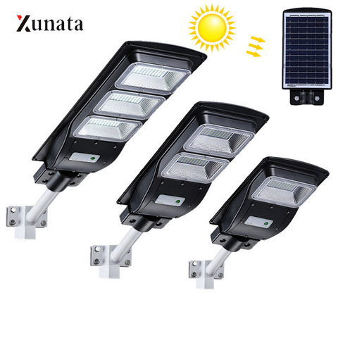 Lámpara Solar LED de pared para exteriores, reflector de estacionamiento de calle, con Radar de movimiento, 20W/40W/60W ► Foto 1/6