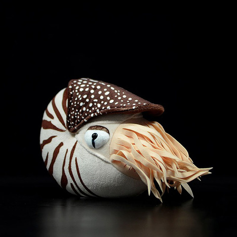 Realista Nautilus juguetes de peluche la vida Real Chambered Nautilus Animal relleno juguete suave de la vida de mar juguetes regalos para los niños ► Foto 1/6