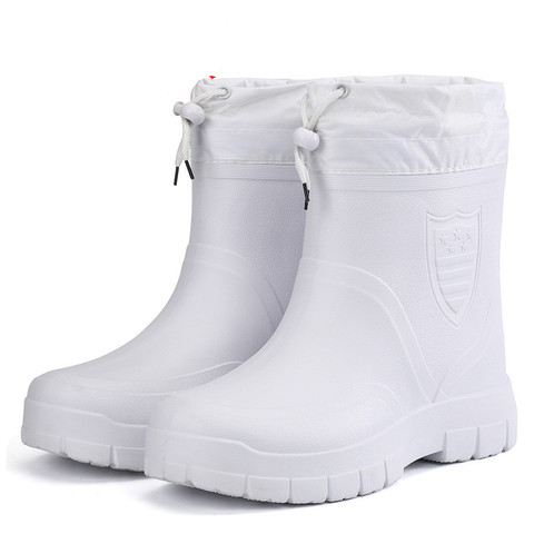 Swyevy-Botas de lluvia de Eva para hombre, zapatos cálidos de piel, botas de nieve a prueba de agua, ligeras, para invierno, 2022 ► Foto 1/4