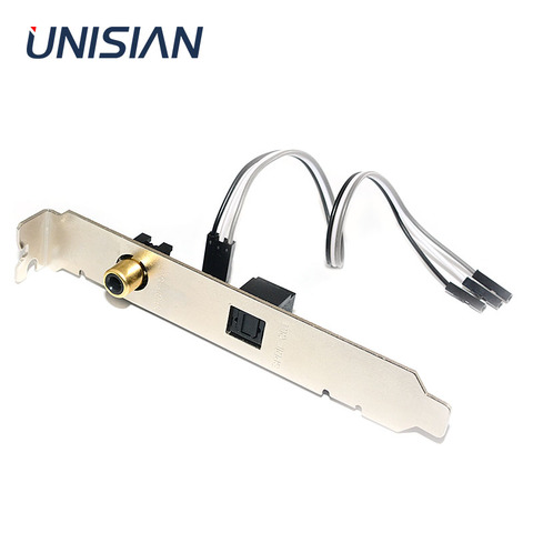 UNISIAN-tarjeta de sonido Digital Coaxial de fibra óptica, 24 bits, 192KHz, SPDIF, tarjeta hija, DAC, DTS, de media altura, para PC de escritorio ► Foto 1/6
