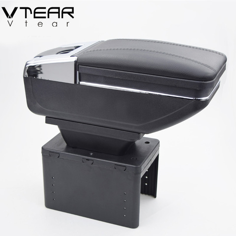 Vtear universal car central contenedor caja apoyabrazos PU auto car-styling central almacenar contenido caja portavasos Accesorios ► Foto 1/6