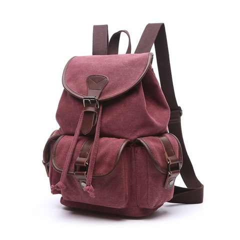 AUGUR-mochila de lona vintage para hombre, bolso escolar, de viaje, de gran capacidad, novedad de 2022 ► Foto 1/6