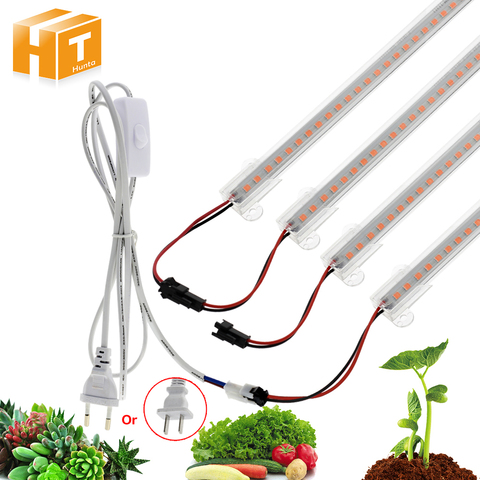 Luz LED especial para cultivo, lámpara LED para cultivo AC110V AC220V, 8W, alta eficiencia luminosa, espectro completo, tubo de luz LED para plantas, 50cm, 72LED, juego de 1-6 Unidades ► Foto 1/6