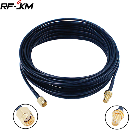 RP SMA macho a RP SMA Cable de extensión hembra para antena WIFI conector RF Cable RG174 ► Foto 1/3