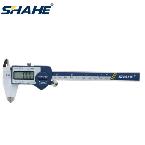 SHAHE-calibrador Vernier Digital de 150 mm y 0,01mm con pantalla grande, calibrador electrónico de acero inoxidable, herramientas de medición ► Foto 1/6