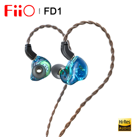 Fiio FD1-auriculares internos con controlador dinámico Chapado en berilio, IEM con conectores de 2 pines de 0,78mm, Cable desmontable, potentes graves ► Foto 1/6