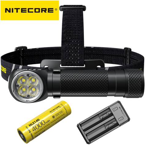 Nitecore-linterna frontal HC35 Original, 2700 lúmenes, 4x LED CREE XP-G3 S3, Nueva Generación, 21700 en forma de L, con batería de 4000mAh ► Foto 1/6