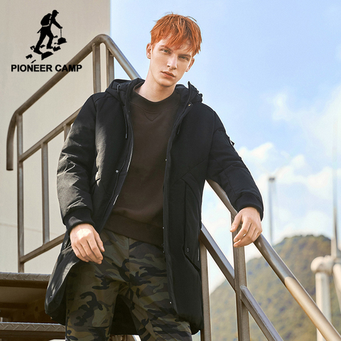 Pioneer-chaqueta con capucha para hombre, abrigo largo negro grueso y cálido, ropa AYR901759, invierno, 2022 ► Foto 1/6