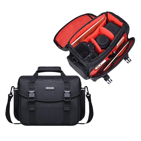 Bolsa de poliéster para cámara DSLR, bolso de hombro para cámara, funda para objetivo Canon, Nikon, Sony, bolsa impermeable para fotografía y fotos ► Foto 1/6