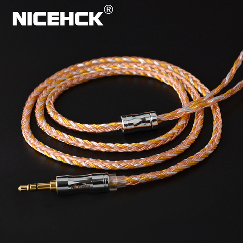 NICEHCK C16-2 16 núcleos cobre plata Cable mixto 3,5/2,5/4,4mm enchufe MMCX/2Pin/QDC/NX7 Pin para C12 ZSX V90 TFZ NX7 Pro/DB3 BL-03 ► Foto 1/6