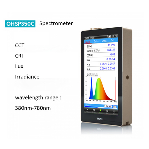Medidor de longitud de onda de luz OHSP350C, espectómetro de mano de bajo precio ► Foto 1/6