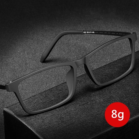 Gafas de titanio de marco de los hombres cómodos gran marco gafas con montura TR Ultra cuadrado de luz de la miopía óptica gafas de marco de 8822T ► Foto 1/5