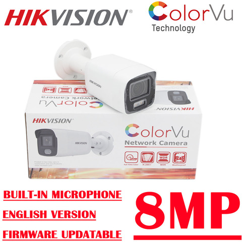 8MP POE DS-2CD2087G2-LU nuevo Hikvision cámara ip CCTV monitoreo enteramente colorvu color fijo bala Red-en el micrófono ► Foto 1/1