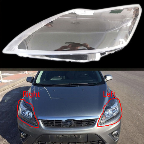 Para Ford focus 2009-2011 faros delanteros pantallas transparentes máscara de carcasa de la lámpara faros de cristal ► Foto 1/1