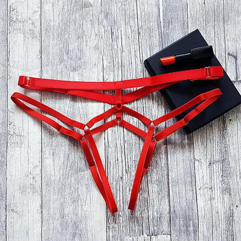 Ropa interior Sexy de vendaje para mujer, picardías con entrepierna abierta, lencería, Tanga Porno, disfraces eróticos de talla grande ► Foto 1/5