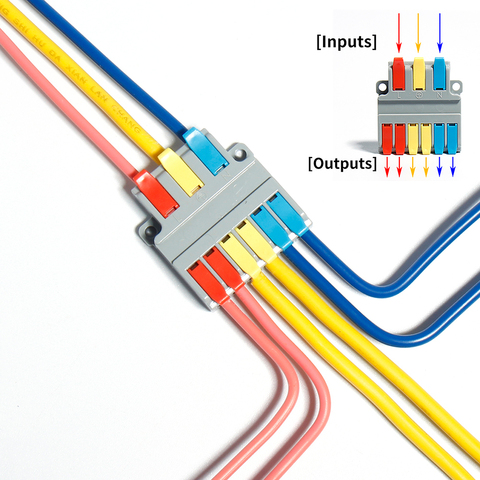 Mini Cable divisor de luz rápida, Terminal Universal PCT de cableado de empuje rápido, conector eléctrico de bloque, enchufe trasero ► Foto 1/1