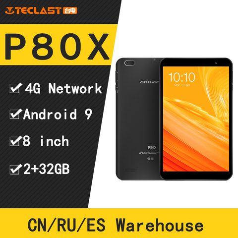 Teclast P80X 8 pulgadas 4G Tablet Android 9,0 SC9863A IMG GX6250 Octa Core 1,6 GHz 2GB RAM 16GB ROM Tablet con cámara dual de la pc ► Foto 1/5