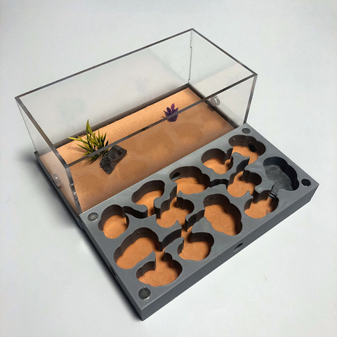 Granja de hormigas acrílicas hidratante, impresión 3D, nido ecológico de hormigero con área de alimentación, taller de hormigero para mascotas ► Foto 1/4