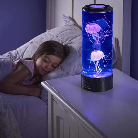 Lámpara Led de Medusa alimentada por USB para niños, luz nocturna para tanque de medusas, acuario, decoración de mesita de noche para el hogar, regalo de vacaciones ► Foto 1/6