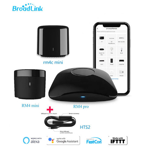 BroadLink-Sensor de temperatura y humedad RM4 Pro RM4 mini/4C mini HTS2, concentrador remoto Universal inalámbrico con solución inteligente para el hogar ► Foto 1/6