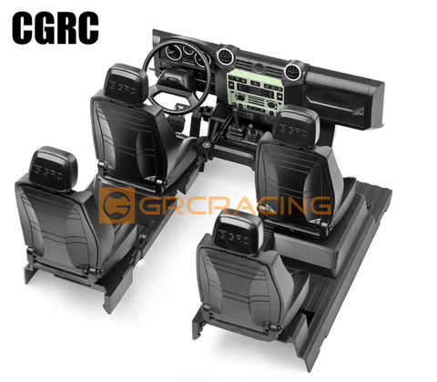 Interior de simulación de Control Central asiento modificación 1/10 coche trepador de Control remoto Traxxas TRX4 defensor ► Foto 1/4