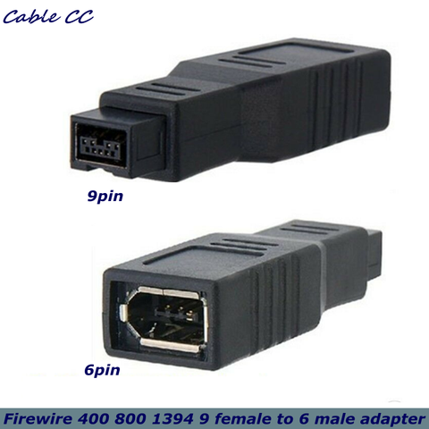 Firewire-convertidor 1394 de 9 a 6 pines, accesorio de ordenador, adaptador B, conexión de transmisión 400 800, Mini externo de repuesto estable ► Foto 1/3