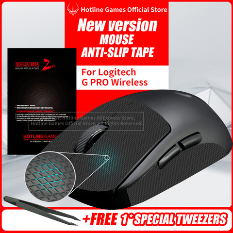 Hotline Games Mouse Anti-Slip Tape Cinta antideslizante de ratón para Logitech Gpro Wireless GPW almohadillas resistentes al sudor pegatinas antideslizantes laterales de ratón patines de ratón ► Foto 1/6