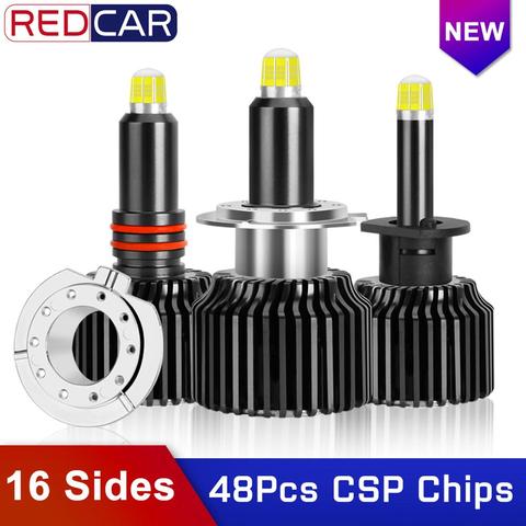 48CSP 16 lados H7 Led de los faros de coche Canbus bombillas 6000K H8 H11 H3 H1 HB3 9005 HB4 9006 de 360 grados automotriz de la luz de niebla de la lámpara Auto ► Foto 1/6