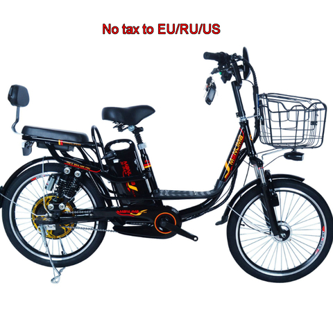 Bicicleta eléctrica de 20 y 22 pulgadas para adulto, de acero al carbono, motor de 350w y 48v, cargador de bicicleta eléctrica de 10/15/20ah, bicicleta eléctrica de ciudad ► Foto 1/6